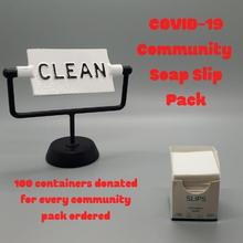 Load image into Gallery viewer, COVID-19 Soap Slip Community Pack - 384 ct. x 60 Soap - NOHBO